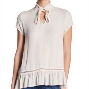 Ro & De Ruffle Hem Blouse